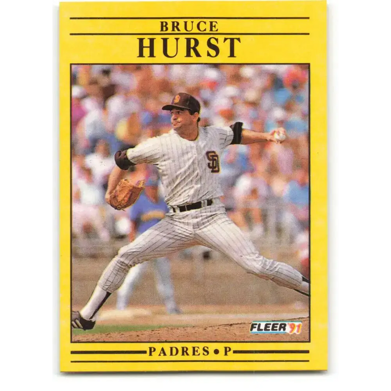 1991 Fleer #533 Bruce Hurst NM-MT San Diego Padres Baseball Card - Baseball Card Single