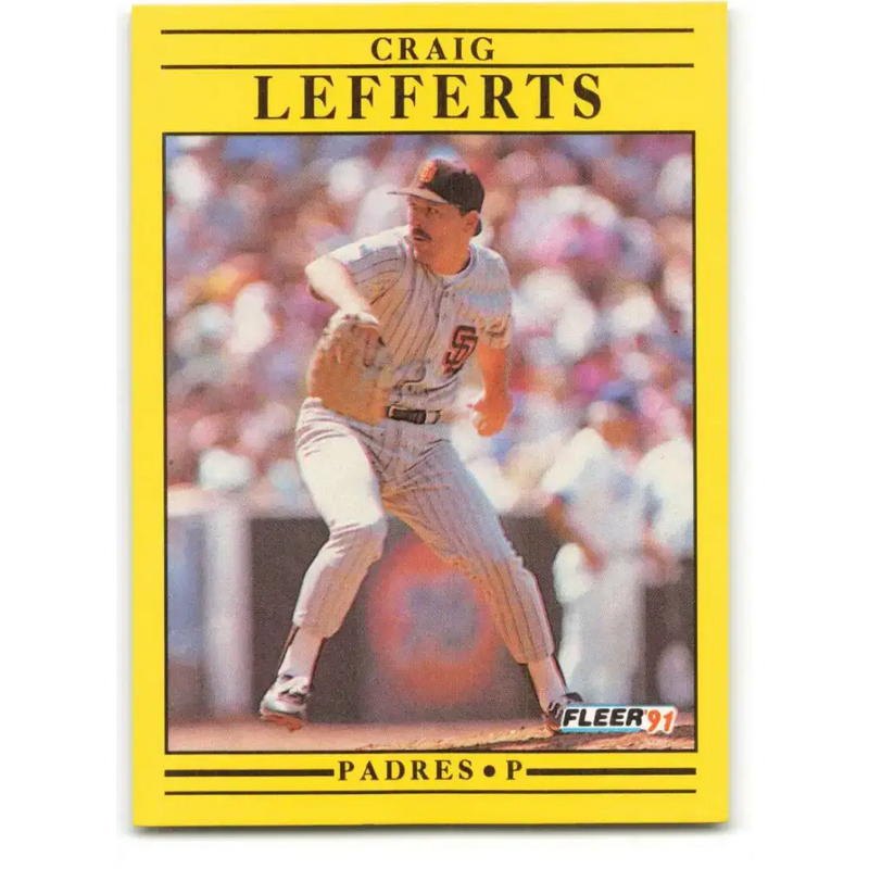 1991 Fleer #534 Craig Lefferts NM-MT San Diego Padres Baseball Card - Baseball Card Single