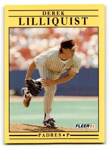 Original gloss Derek Lilliquist San Diego Padres baseball card 1991 Fleer #535