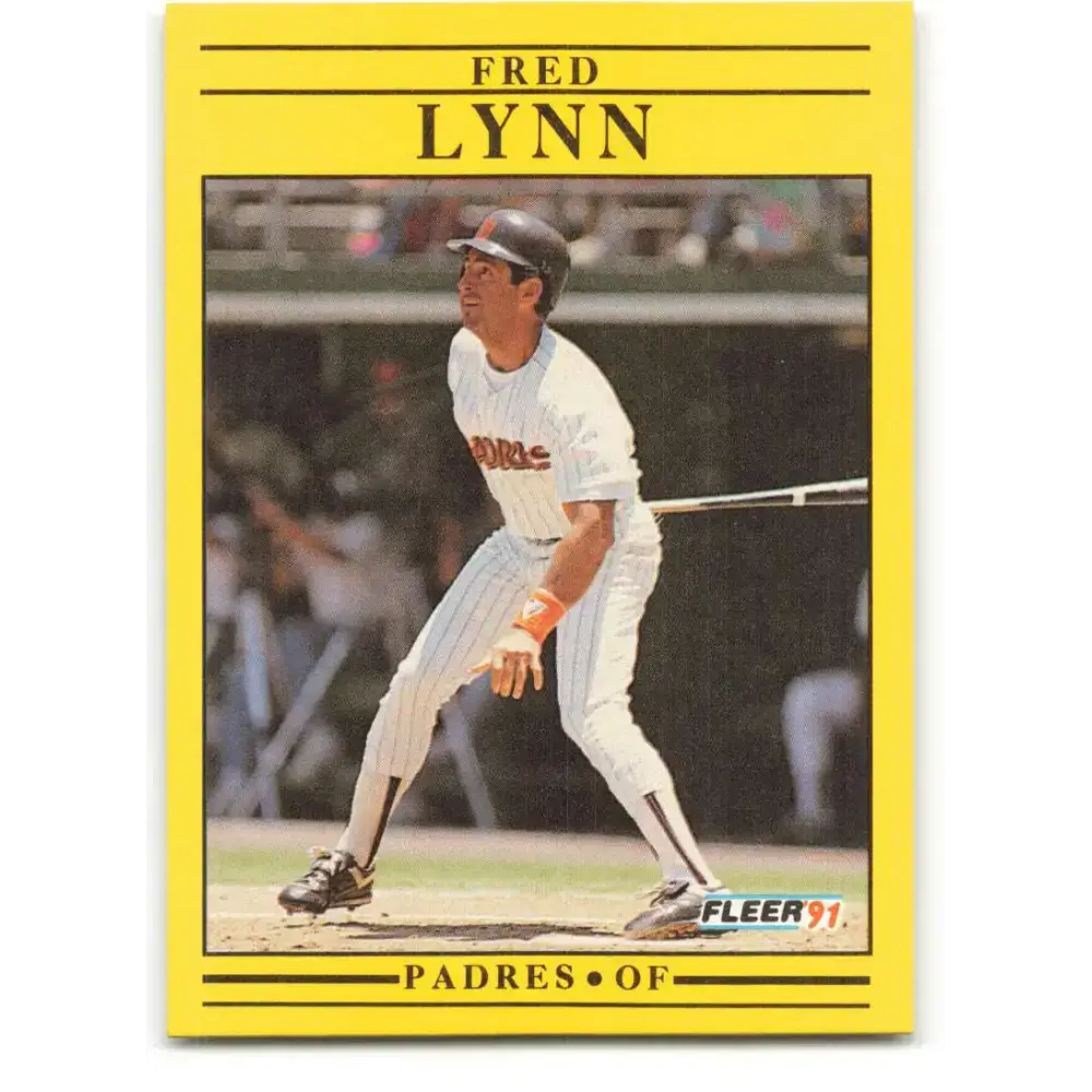1991 Fleer #536 Fred Lynn NM-MT San Diego Padres Baseball Card - Baseball Card Single