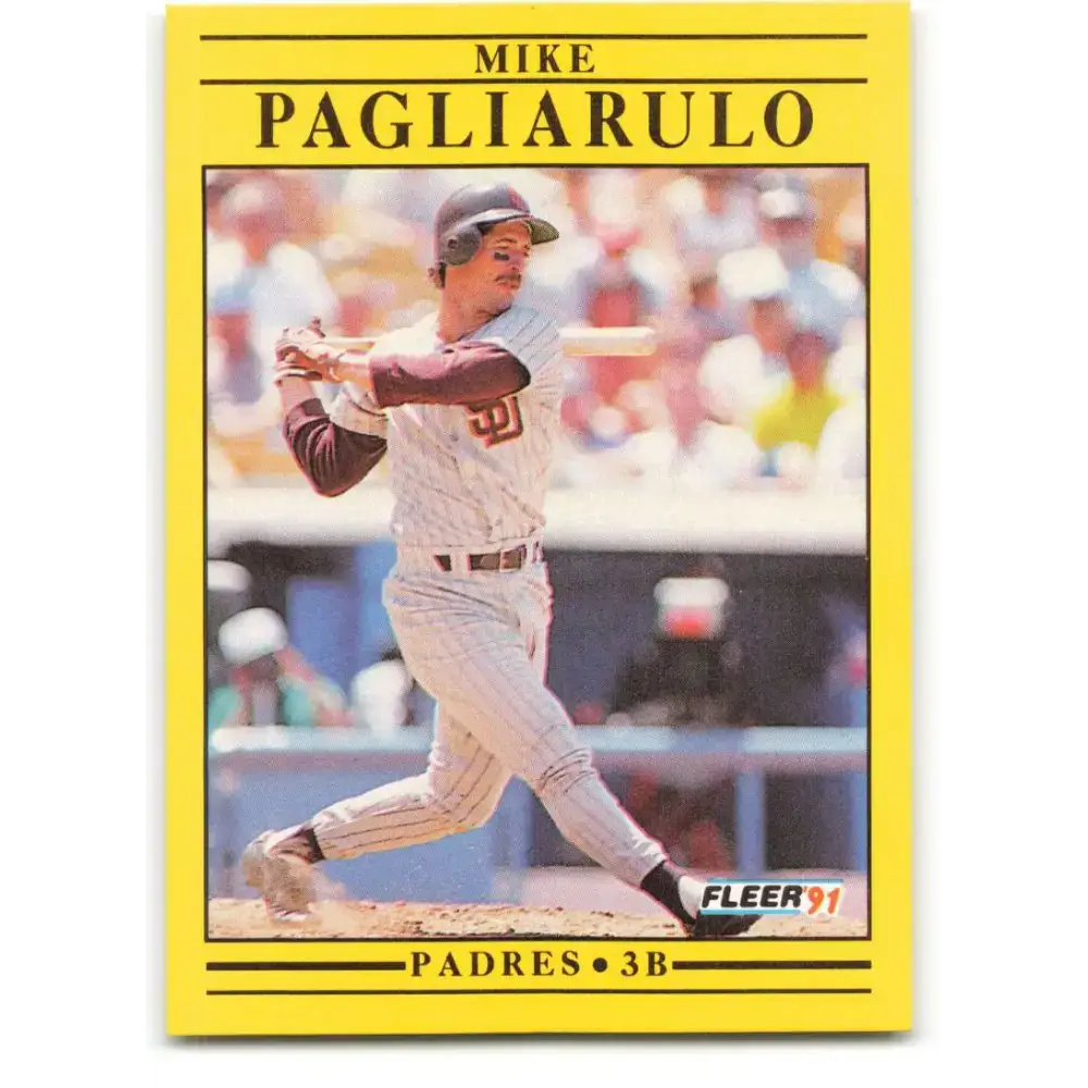 1991 Fleer #537 Mike Pagliarulo NM-MT San Diego Padres Baseball Card - Baseball Card Single