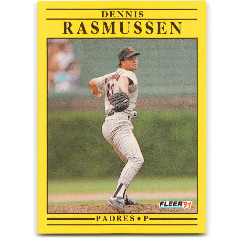 1991 Fleer #539 Dennis Rasmussen NM-MT San Diego Padres Baseball Card - Baseball Card Single