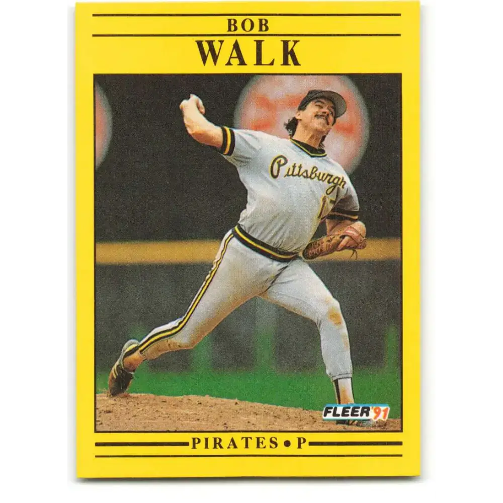 1991 Fleer #54 Bob Walk NM-MT Pittsburgh Pirates Baseball Card - Baseball Card Single