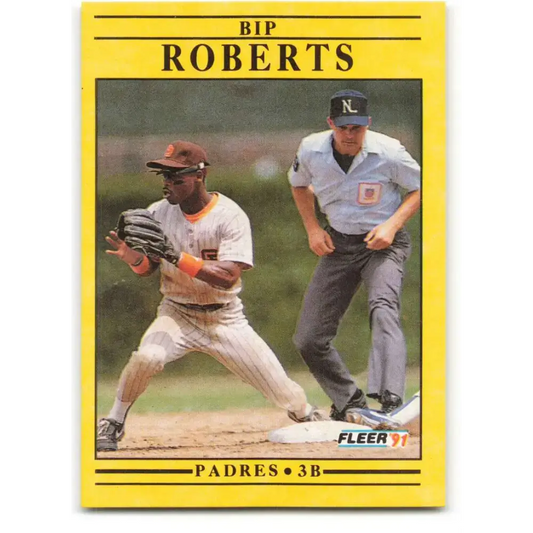1991 Fleer #540 Bip Roberts NM-MT San Diego Padres Baseball Card - Baseball Card Single