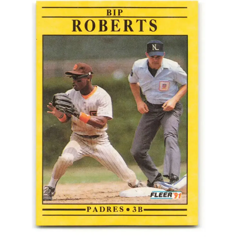 1991 Fleer #540 Bip Roberts NM-MT San Diego Padres Baseball Card - Baseball Card Single