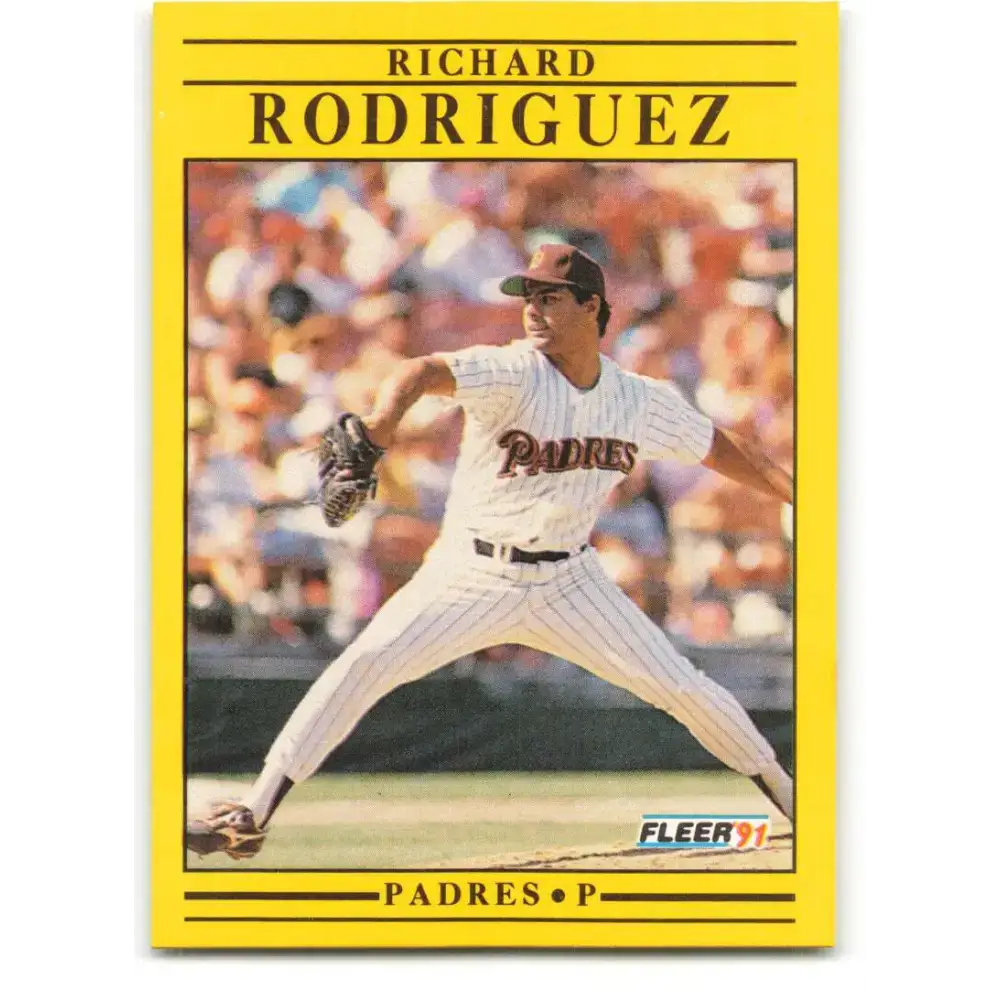 1991 Fleer #541 Rich Rodriguez NM-MT RC Rookie San Diego Padres Baseball Card - Baseball Card Single