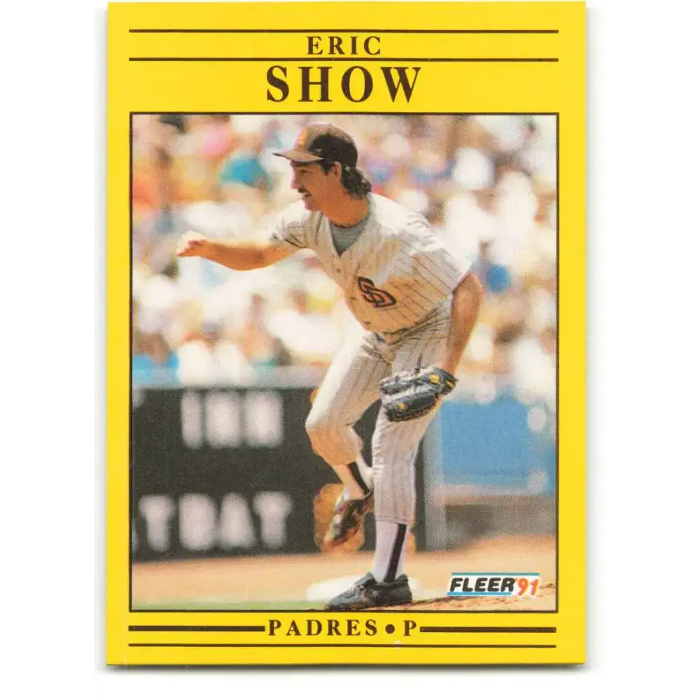 1991 Fleer #544 Eric Show NM-MT San Diego Padres Baseball Card - Baseball Card Single