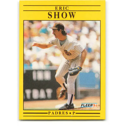1991 Fleer #544 Eric Show NM-MT San Diego Padres Baseball Card - Baseball Card Single