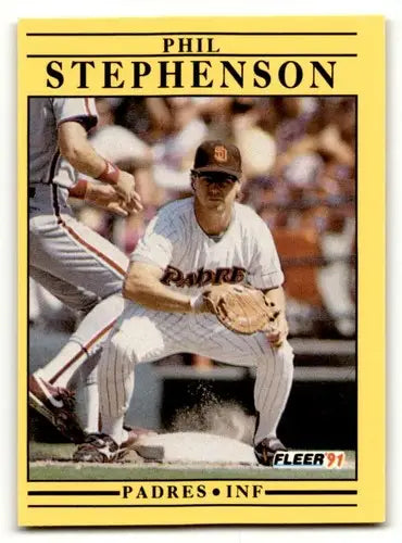 1991 Fleer #545 Phil Stephenson San Diego Padres Baseball Cards EX/N ID:55260 - Baseball Card Single