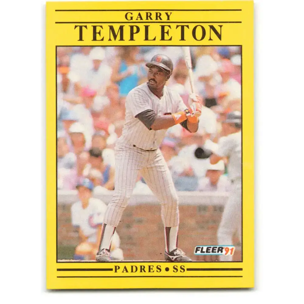 1991 Fleer #546 Garry Templeton NM-MT San Diego Padres Baseball Card - Baseball Card Single