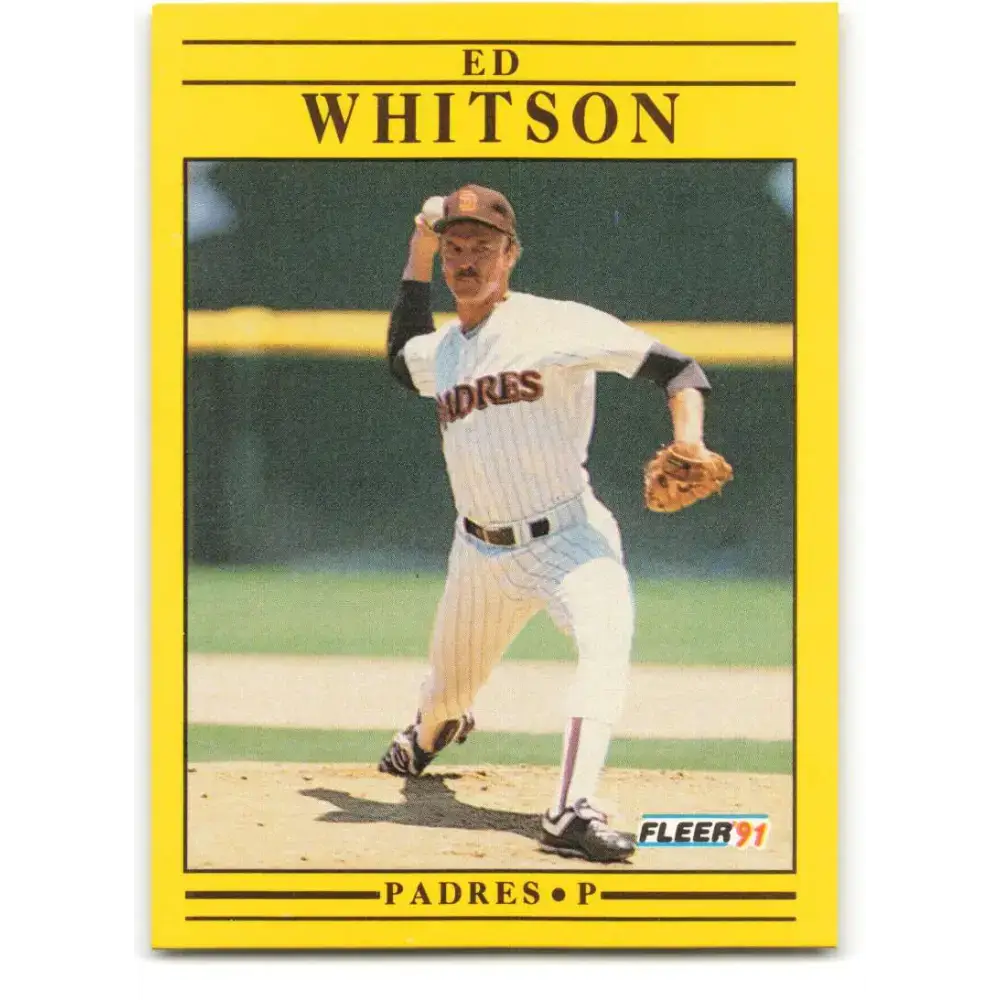 1991 Fleer #547 Ed Whitson NM-MT San Diego Padres Baseball Card - Baseball Card Single