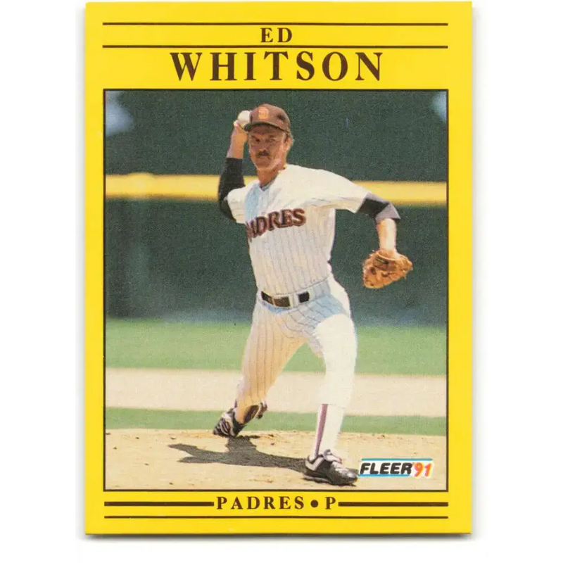 1991 Fleer #547 Ed Whitson NM-MT San Diego Padres Baseball Card - Baseball Card Single