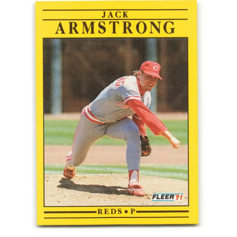 1991 Fleer #55 Jack Armstrong NM-MT Cincinnati Reds Baseball Card - Baseball Card Single