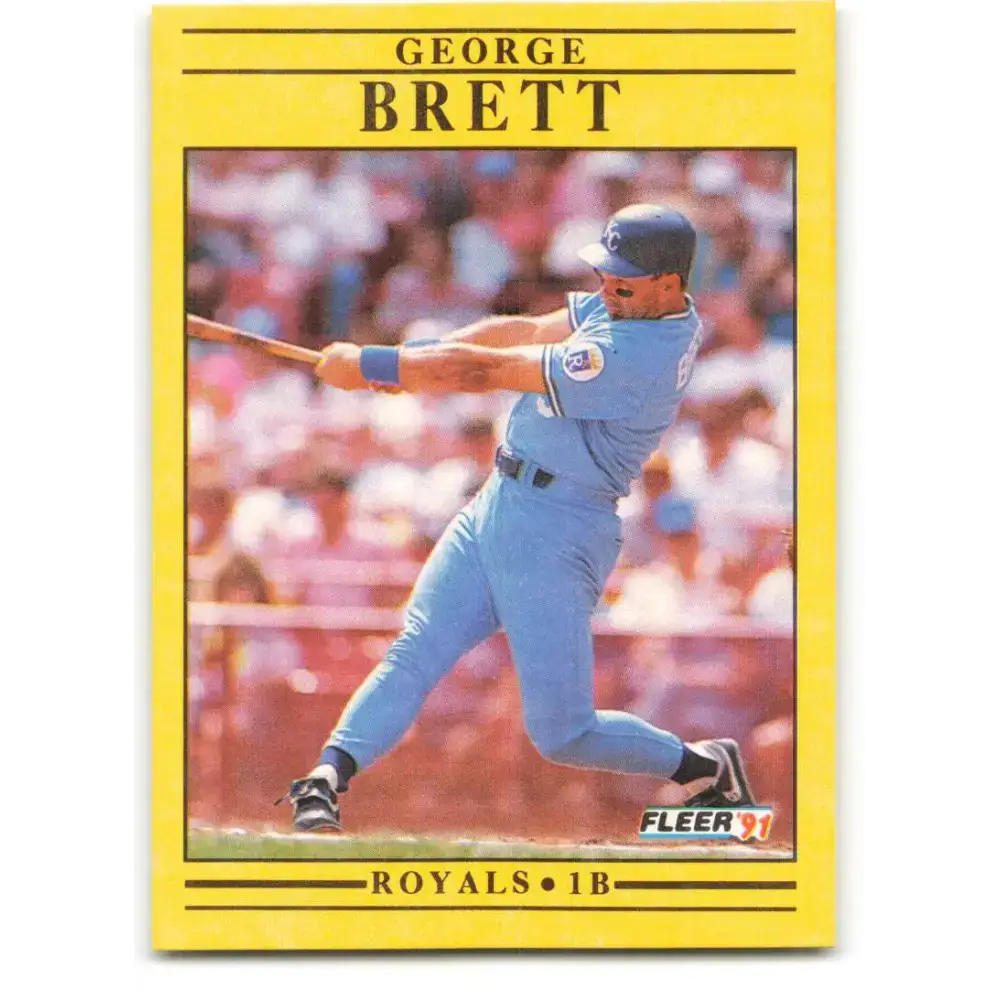 1991 Fleer #552 George Brett NM-MT Kansas City Royals Baseball Card - Baseball Card Single