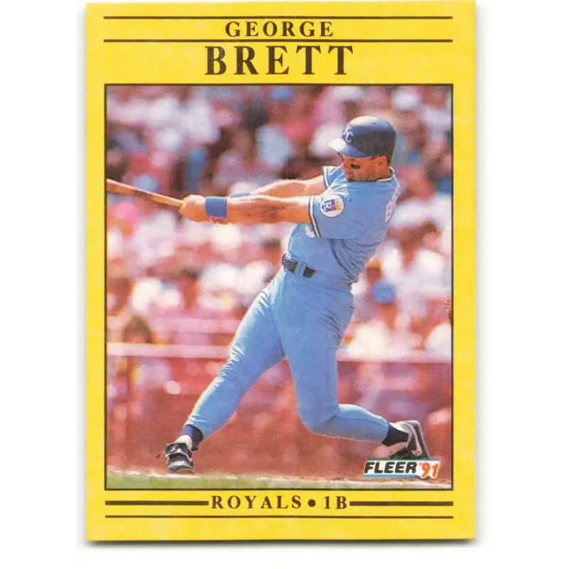 1991 Fleer #552 George Brett NM-MT Kansas City Royals Baseball Card - Baseball Card Single