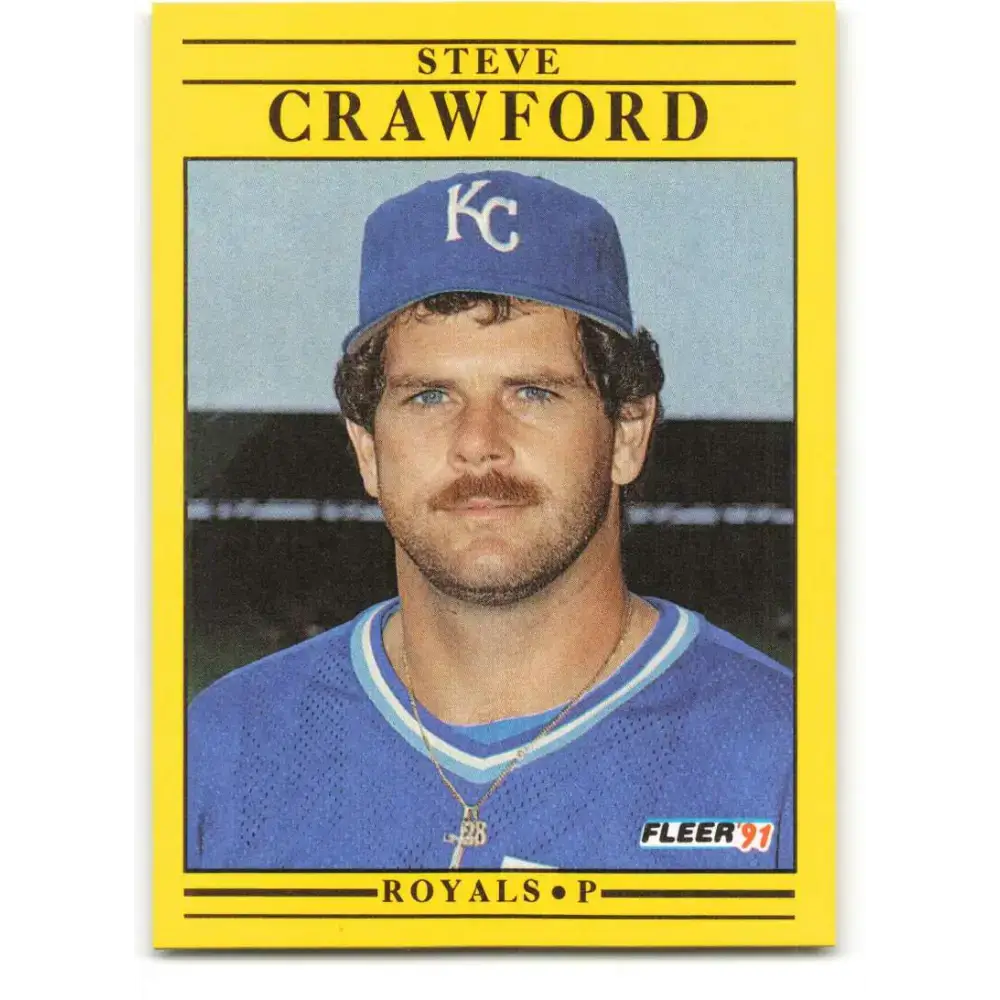 1991 Fleer #554 Steve Crawford NM-MT Kansas City Royals Baseball Card