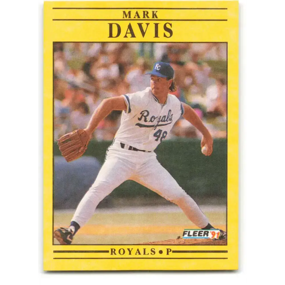 1991 Fleer #555 Mark Davis NM-MT Kansas City Royals Baseball Card - Baseball Card Single