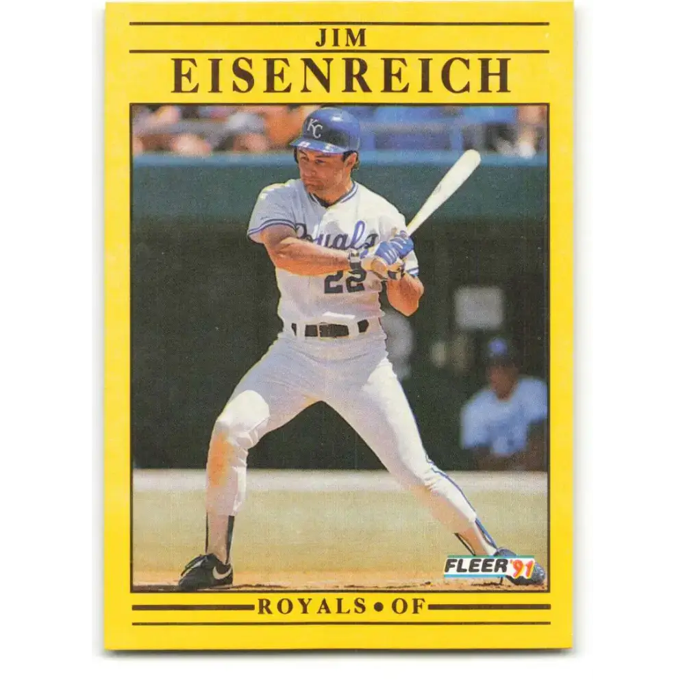 1991 Fleer #557 Jim Eisenreich NM-MT Kansas City Royals Baseball Card - Baseball Card Single