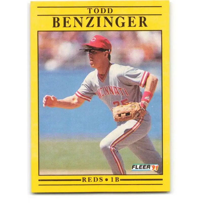 1991 Fleer #56 Todd Benzinger NM-MT Cincinnati Reds Baseball Card - Baseball Card Single
