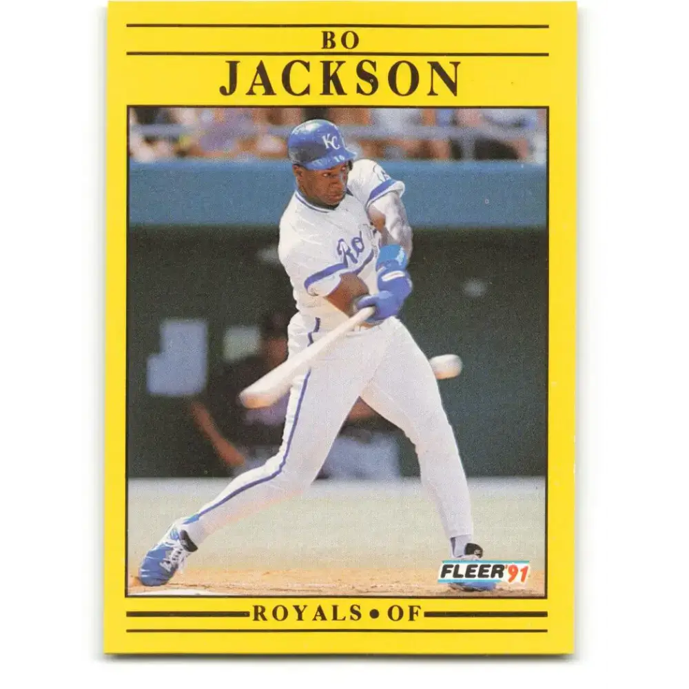 1991 Fleer #561 Bo Jackson NM-MT Kansas City Royals Baseball Card - Baseball Card Single