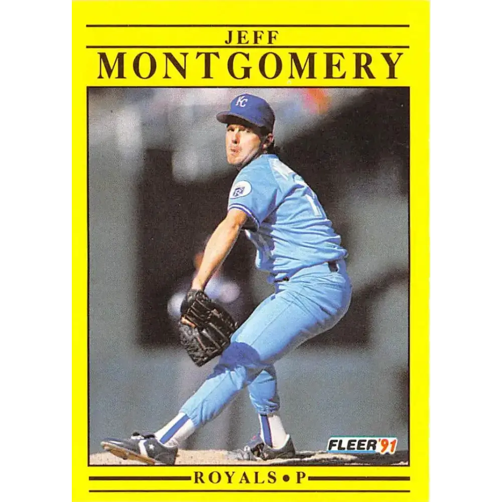 1991 Fleer #564 Jeff Montgomery NM-MT Kansas City Royals Baseball Card - Baseball Card Single