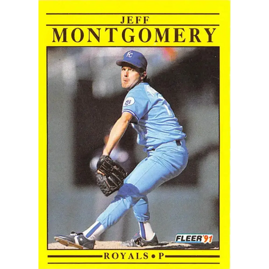 1991 Fleer #564 Jeff Montgomery NM-MT Kansas City Royals Baseball Card - Baseball Card Single