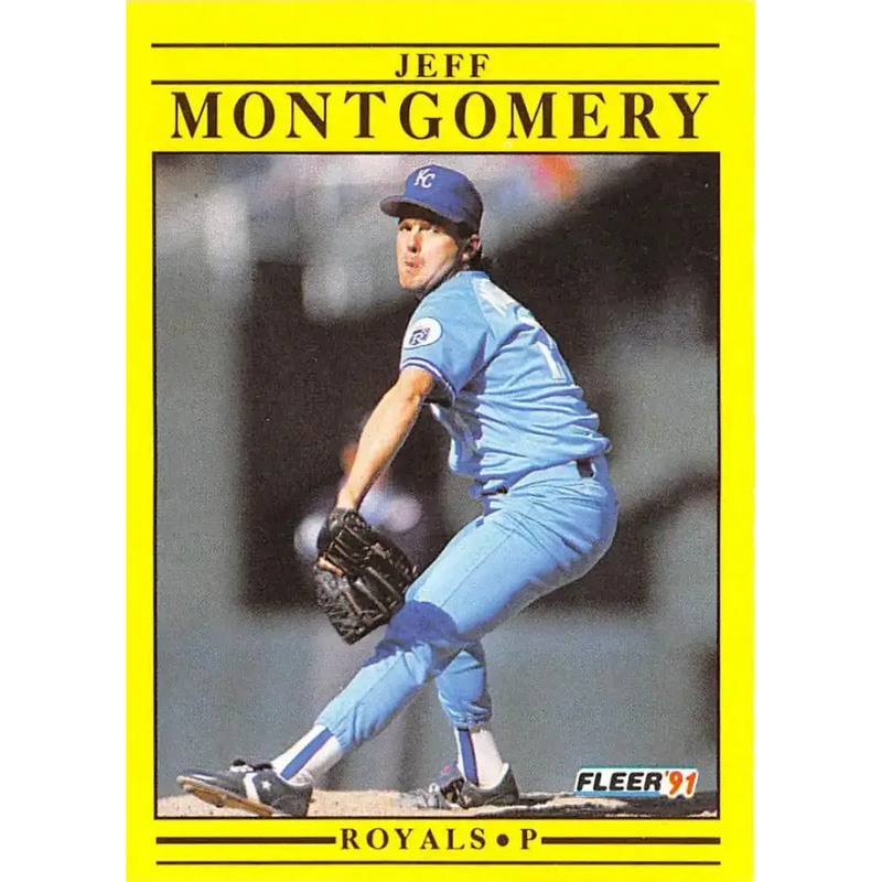 1991 Fleer #564 Jeff Montgomery NM-MT Kansas City Royals Baseball Card - Baseball Card Single