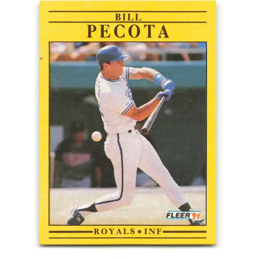 1991 Fleer #565 Bill Pecota NM-MT Kansas City Royals Baseball Card - Baseball Card Single