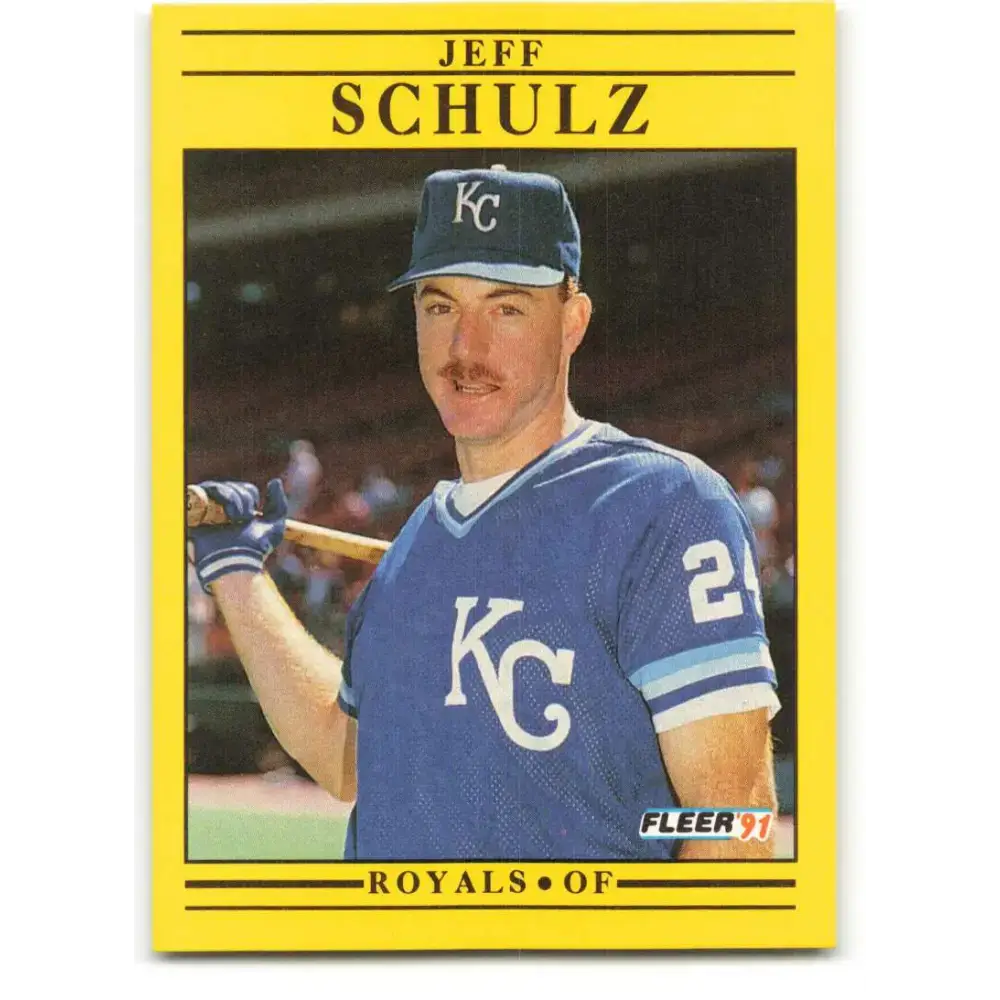 1991 Fleer #568 Jeff Schulz NM-MT RC Rookie Kansas City Royals Baseball Card - Baseball Card Single