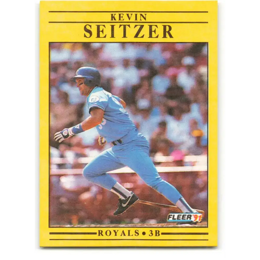1991 Fleer #569 Kevin Seitzer NM-MT Kansas City Royals Baseball Card - Baseball Card Single