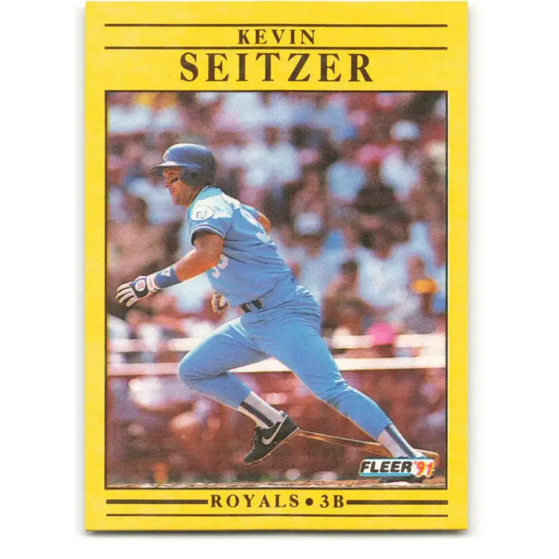 1991 Fleer #569 Kevin Seitzer NM-MT Kansas City Royals Baseball Card - Baseball Card Single