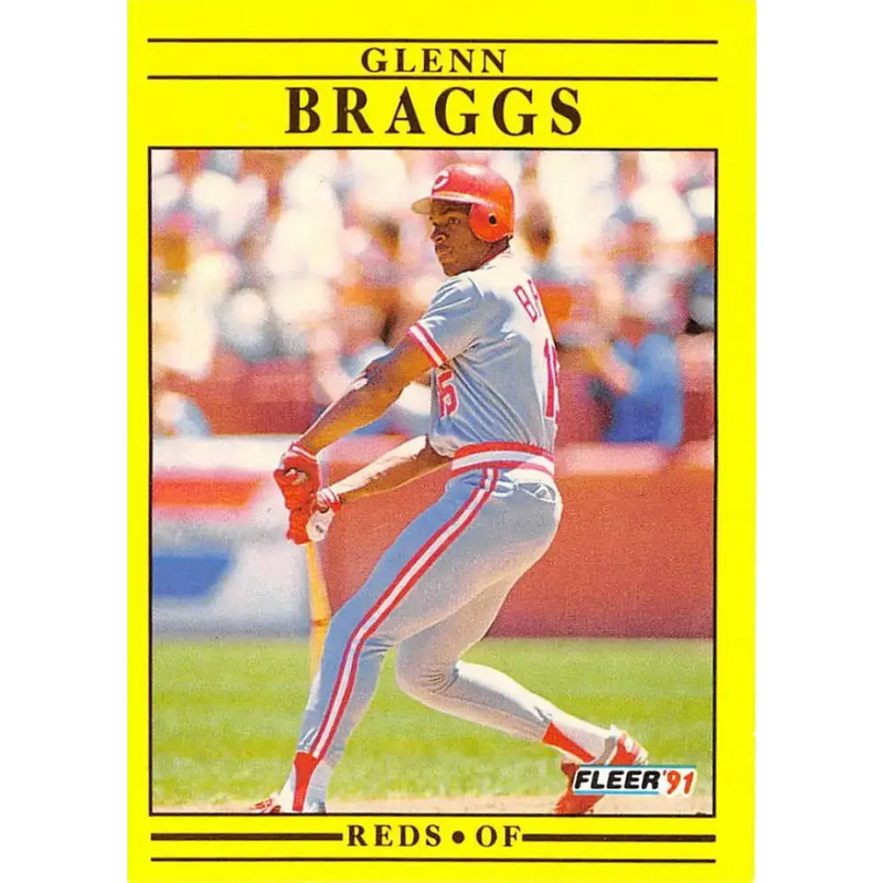 1991 Fleer #57 Glenn Braggs NM-MT Cincinnati Reds Baseball Card - Baseball Card Single