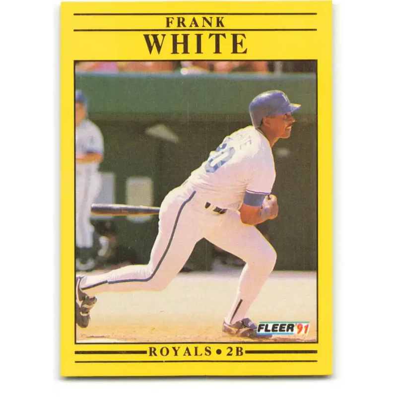 1991 Fleer #574 Frank White NM-MT Kansas City Royals Baseball Card - Baseball Card Single