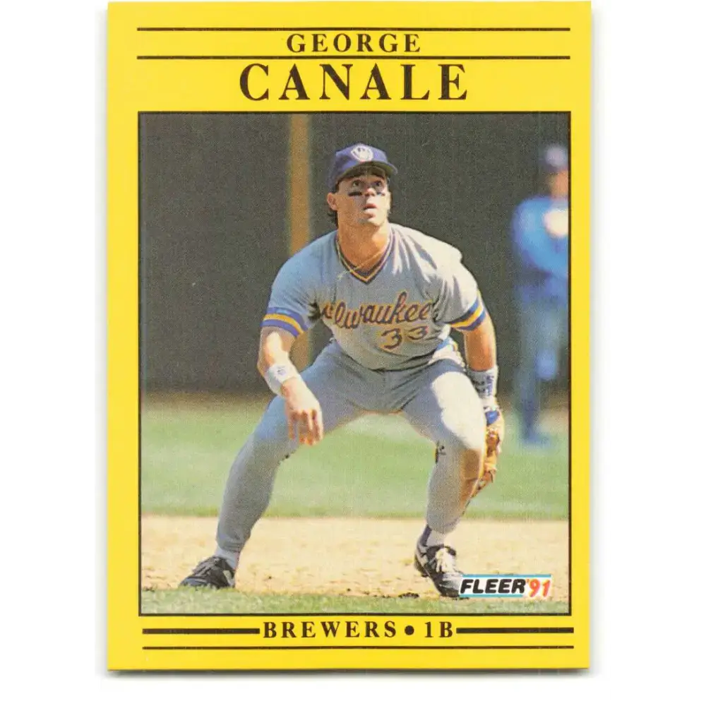 1991 Fleer #578 George Canale NM-MT Milwaukee Brewers Baseball Card - Baseball Card Single