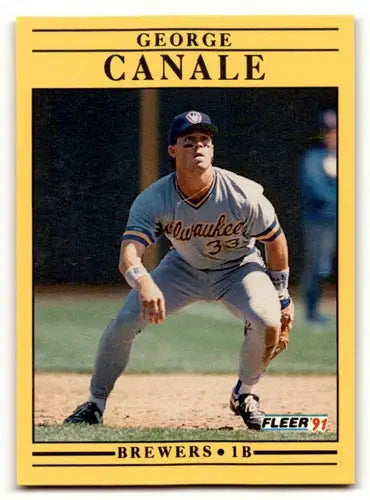 Original gloss 1991 Fleer George Canale baseball card in 1 ID:58131 featuring 578b George Canale
