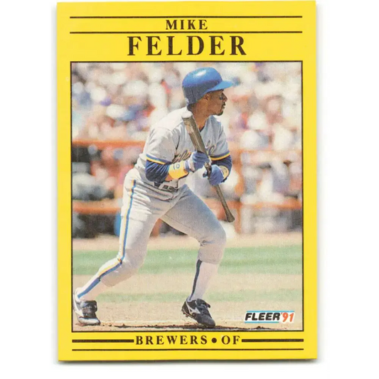 1991 Fleer #583 Mike Felder NM-MT Milwaukee Brewers Baseball Card