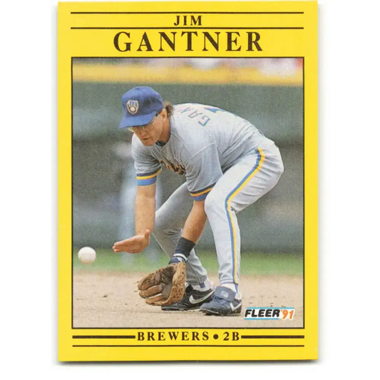 1991 Fleer #584 Jim Gantner NM-MT Milwaukee Brewers Baseball Card