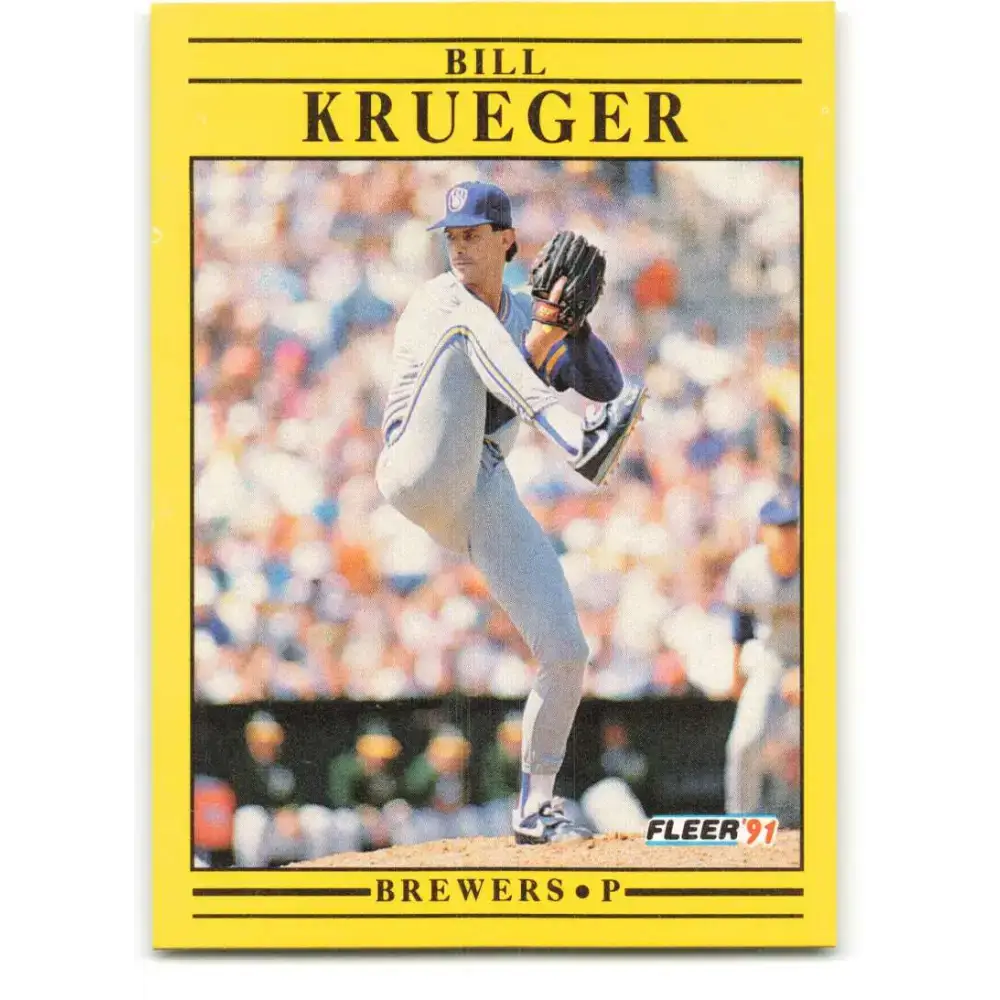 1991 Fleer #588 Bill Krueger NM-MT Milwaukee Brewers Baseball Card - Baseball Card Single