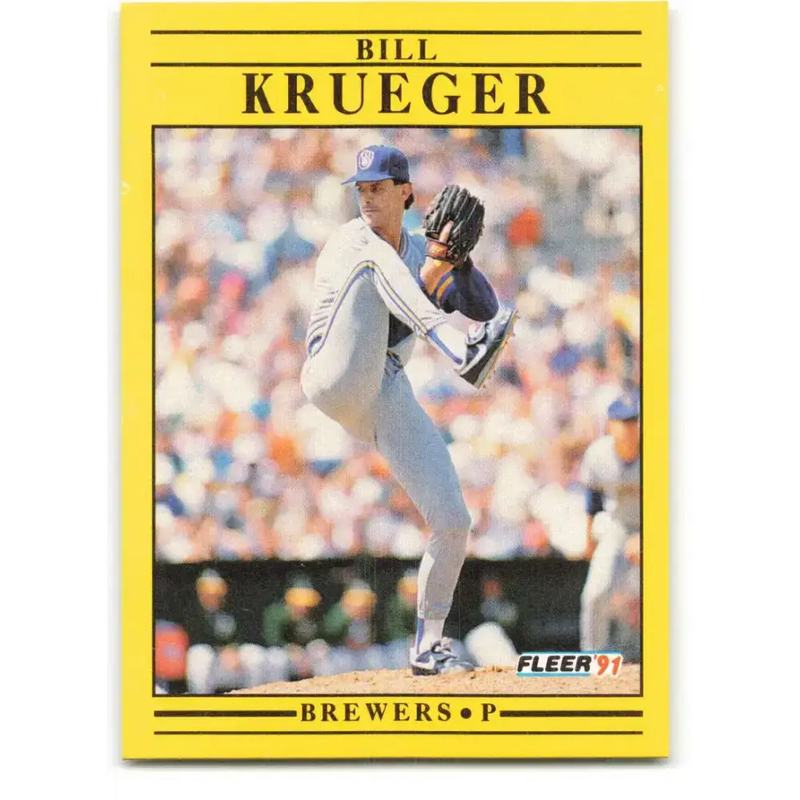 1991 Fleer #588 Bill Krueger NM-MT Milwaukee Brewers Baseball Card - Baseball Card Single