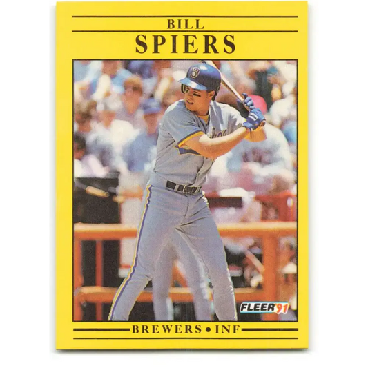 1991 Fleer #597 Bill Spiers NM-MT Milwaukee Brewers Baseball Card