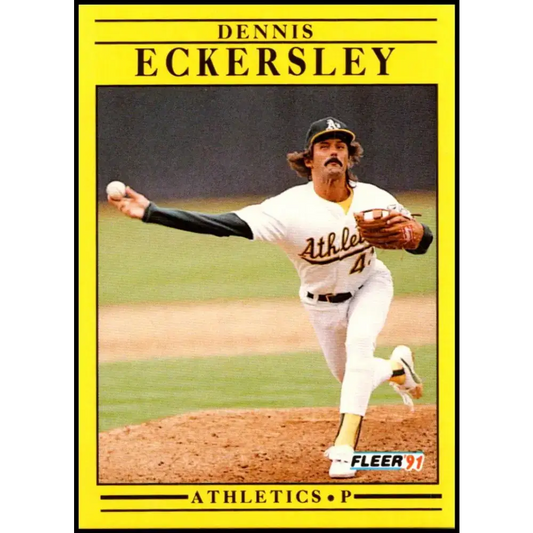 1991 Fleer #6 Dennis Eckersley NM-MT Oakland Athletics Baseball Card