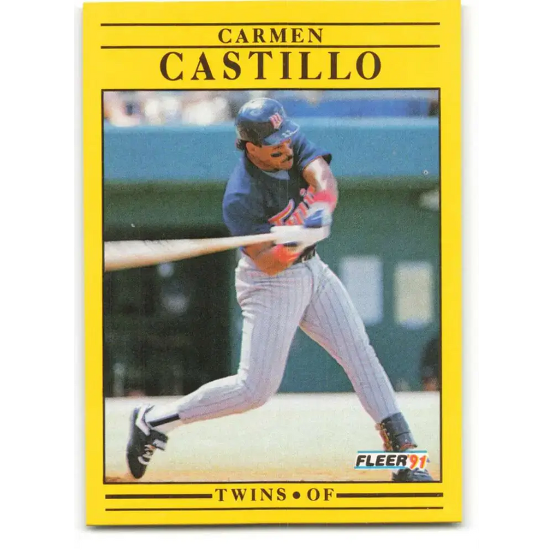 1991 Fleer #606 Carmen Castillo NM-MT Minnesota Twins Baseball Card - Baseball Card Single