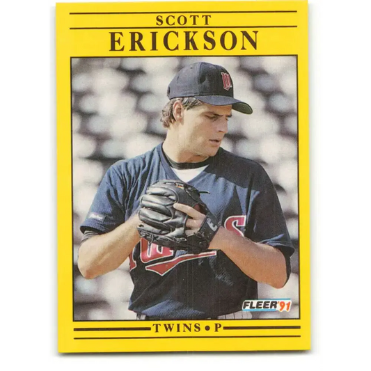 1991 Fleer #608 Scott Erickson NM-MT Minnesota Twins Baseball Card