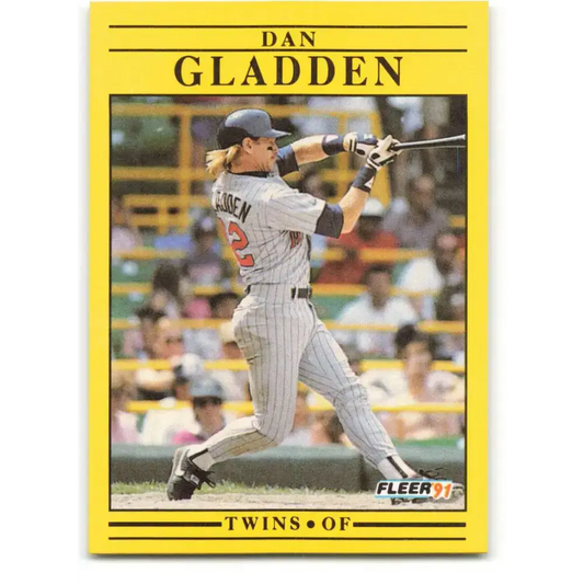 1991 Fleer #611 Dan Gladden NM-MT Minnesota Twins Baseball Card