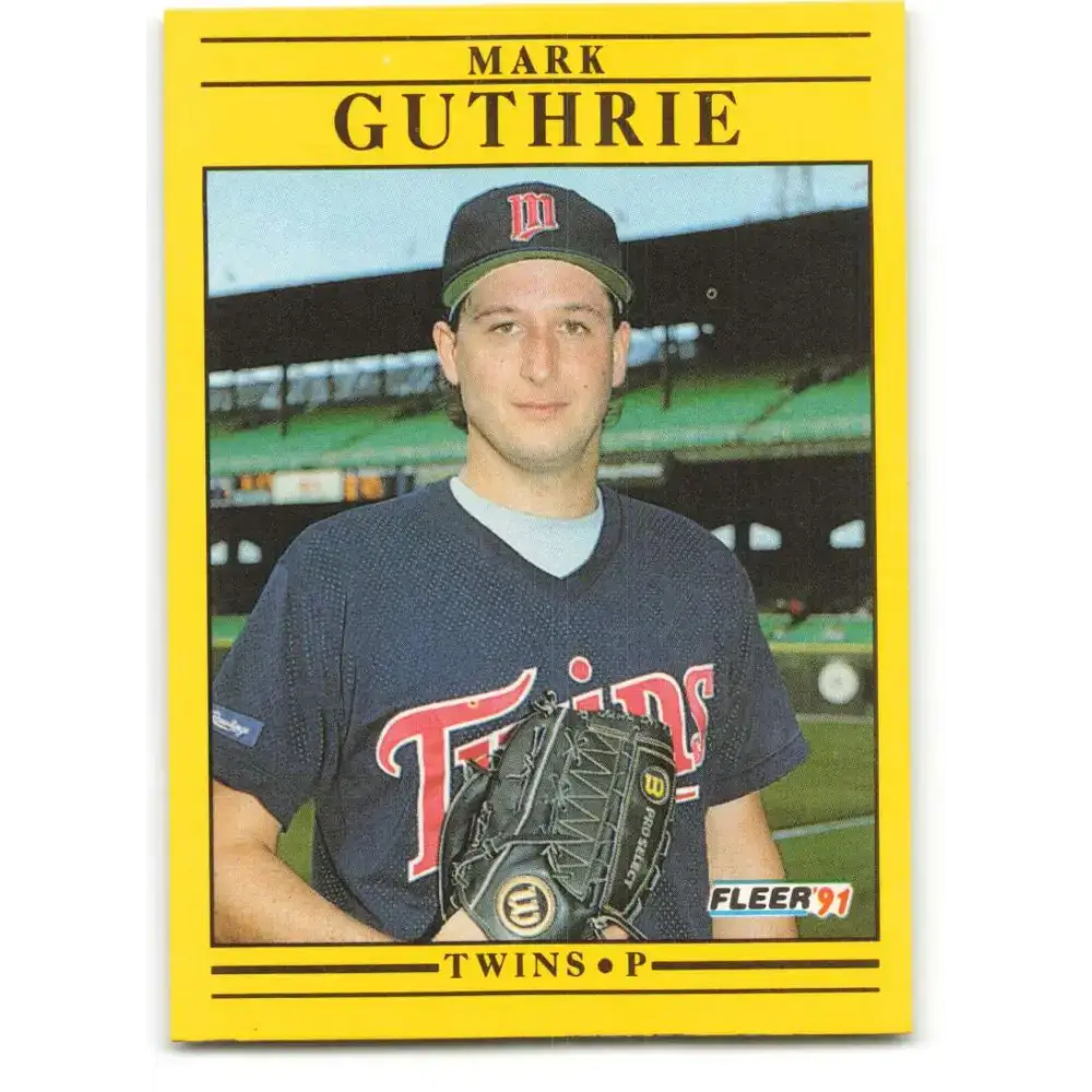 1991 Fleer #612 Mark Guthrie NM-MT Minnesota Twins Baseball Card - Baseball Card Single