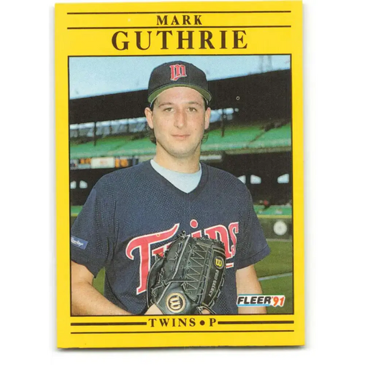 1991 Fleer #612 Mark Guthrie NM-MT Minnesota Twins Baseball Card - Baseball Card Single