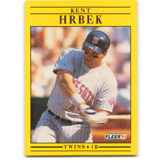 1991 Fleer #614 Kent Hrbek NM-MT Minnesota Twins Baseball Card