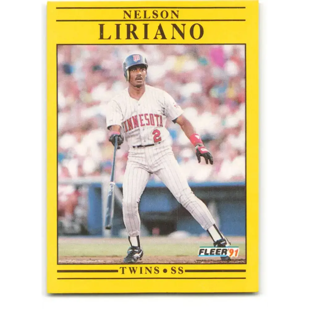 1991 Fleer #617 Nelson Liriano NM-MT Minnesota Twins Baseball Card - Baseball Card Single
