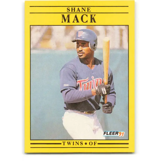 1991 Fleer #618 Shane Mack NM-MT Minnesota Twins Baseball Card