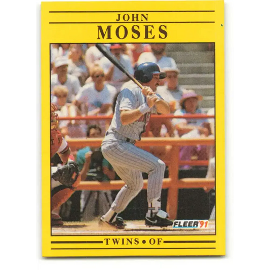 1991 Fleer #619 John Moses NM-MT Minnesota Twins Baseball Card